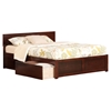 Orlando King Bed - Flat Panel Foot Board, 2 Urban Bed Drawers - ATL-AR815211