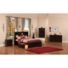 Newport Flat Panel Foot Board Bed - 2 Drawers, Platform, Bookcase Headboard - ATL-AR85-211