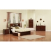 Newport Flat Panel Foot Board Bed - 2 Drawers, Platform, Bookcase Headboard - ATL-AR85-211