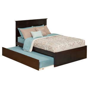 Madison Flat Panel Foot Board Bed - Trundle Bed, Platform 