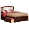 Richmond Platform Bed - Flat Panel Foot Board, 2 Urban Bed Drawers - ATL-AR88-211