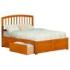 Richmond Platform Bed - Flat Panel Foot Board, 2 Urban Bed Drawers - ATL-AR88-211