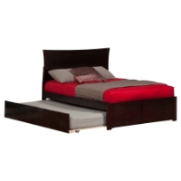 Metro Flat Panel Foot Board Bed - Trundle Bed, Platform