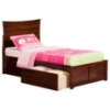 Metro Flat Panel Foot Board Bed - 2 Drawers, Platform - ATL-AR90-211