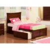 Metro Flat Panel Foot Board Bed - 2 Drawers, Platform - ATL-AR90-211