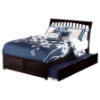 Orleans Full Wood Bed - Flat Panel Foot Board, Urban Trundle Bed - ATL-AR923201
