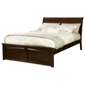 Bordeaux Platform Sleigh Bed w/ Raised Panel Footboard 