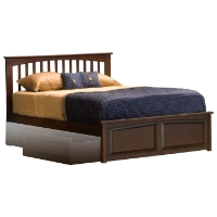 Brooklyn Platform Bed w/ Raised Panel Footboard