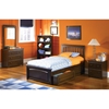 Brooklyn Twin Bed w/ Raised Panel Footboard and Drawers - ATL-BTBRPFD