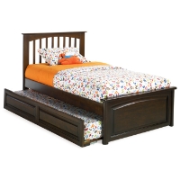 Brooklyn Twin Bed w/ Raised Panel Footboard and Trundle