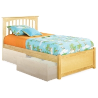 Brooklyn Twin Platform Bed w/ Flat Panel Footboard