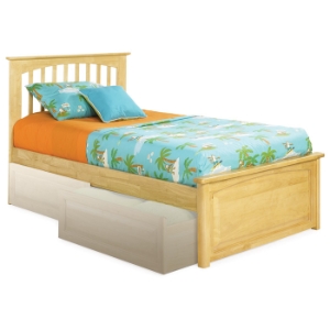Brooklyn Twin Platform Bed w/ Raised Panel Footboard 