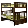 Columbia Wood Bedroom Set w/ Slatted Bunk Bed in Antique Walnut - ATL-CWBSSBBAW