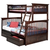 Columbia Bunk Bed w/ Flat Panel Drawers - Twin Over Full - ATL-AB5521