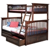 Columbia Bunk Bed w/ Raised Panel Drawers - Twin Over Full - ATL-AB5522