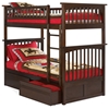 Columbia Twin Over Twin Bunk Bed w/ Flat Panel Drawers - ATL-AB5511