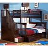 Columbia Staircase Bunk Bed w/ Raised Panel Drawers - Twin Over Full - ATL-AB5572