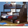 Columbia Twin Over Full Bunk Bed w/ Storage Stairs - ATL-AB5570