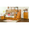 Columbia Staircase Bunk Bed w/ Flat Panel Drawers - Twin Over Full - ATL-AB5571
