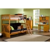 Columbia Twin Bunk Bed Over Full Futon Wood Bedroom Set - ATL-CTOFWBS