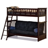 Columbia Twin Bunk Bed Over Full Futon Wood Bedroom Set - ATL-CTOFWBS