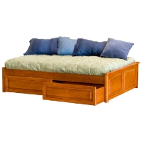Concord Platform Bed w/ Raised Panel Footboard and Drawers