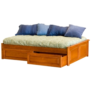 Concord Platform Bed w/ Raised Panel Footboard and Drawers 