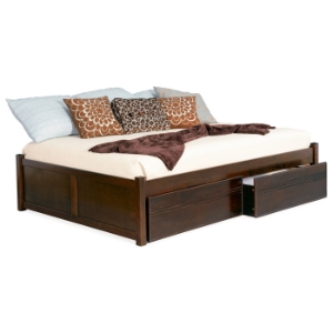 Concord Platform Bed w/ Flat Panel Footboard and Drawers 