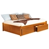 Concord Platform Bed w/ Flat Panel Footboard and Drawers - ATL-CPBFPFPD