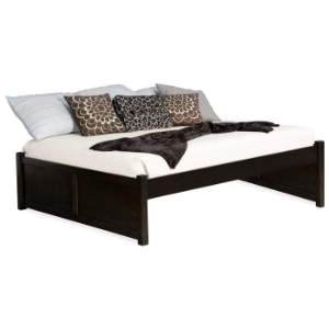 Concord Platform Bed w/ 2 Flat Panel Footboards in Espresso 