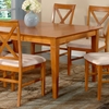 Deco Butterfly Extension Dining Table w/ 6 X-Back Chairs - ATL-DE60X42BLDT7PC