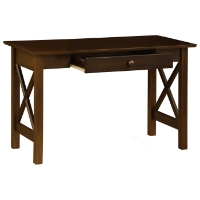 Lexington Single Drawer Writing Desk with X Side Panels