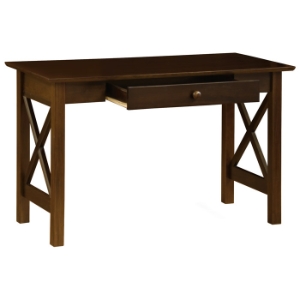 Lexington Single Drawer Writing Desk with X Side Panels 