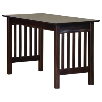 Mission Work Table with Slat Panels