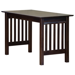 Mission Work Table with Slat Panels 