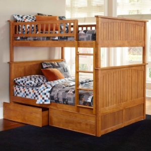 Nantucket Full Bunk Bed w/ Drawers - Flat Panel 