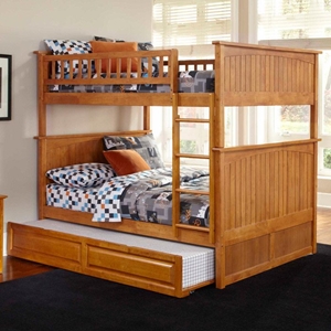 Nantucket Cottage Style Bunk Bed and Trundle - Full 