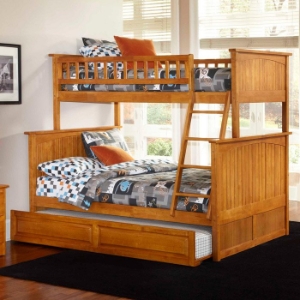 Nantucket Cottage Style Bunk Bed and Trundle - Twin Over Full 