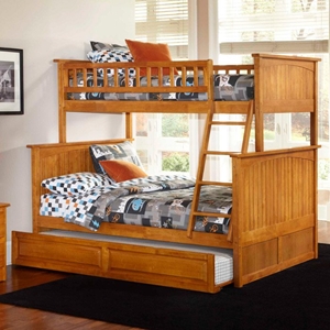Nantucket Cottage Style Bunk Bed and Trundle - Twin Over Full 
