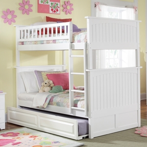 Nantucket Cottage Style Bunk Bed and Trundle - Twin 