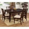 Shaker Butterfly Extension Dining Table w/ 6 Slat Back Chairs - ATL-SH60X42BLDT7PC