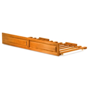 Twin Raised Panel Trundle Bed on Casters 