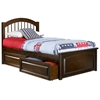 Windsor Twin Bed W Raised Panel, Maple Wood Twin Bed