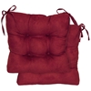 Square Chair Cushion - Tufted, Ties, Microsuede (Set of 2) - BLZ-916X16SQ-T-2CH-MS