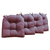 U-Shaped Chair Cushion - Tufted, Ties, Twill (Set of 4) - BLZ-916X16US-T-4CH-TW