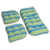 3 Piece Outdoor Settee Cushion Set - Tufted, Patterned Fabric - BLZ-93180-REO