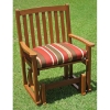 22'' x 17'' Single Glider Cushion in Solid or Print Outdoor Cover - BLZ-9TT-1B-050-REO
