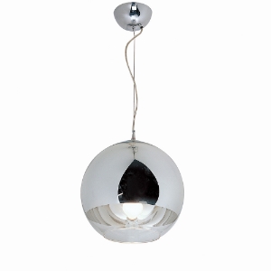 Orion 12 Inch Orb Pendant Light - Blown Glass, Metal 