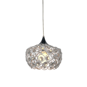 Holland Crystal Pendant Light - White, Aluminum 