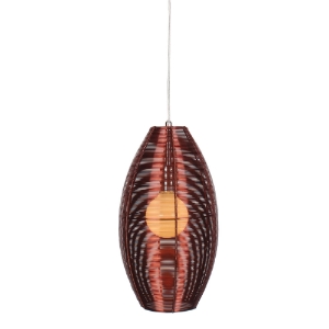 Lenox Pendant Lamp - Aluminum, Maroon, Tapered Cylinder 
